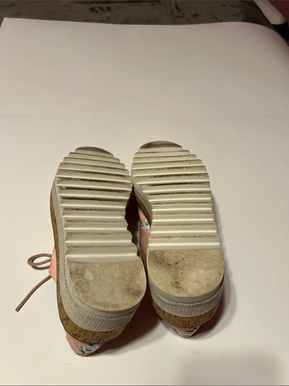 JANE AND THE SHOE Women’s Pink Floral Lace-Up Derby Shoes Size 7